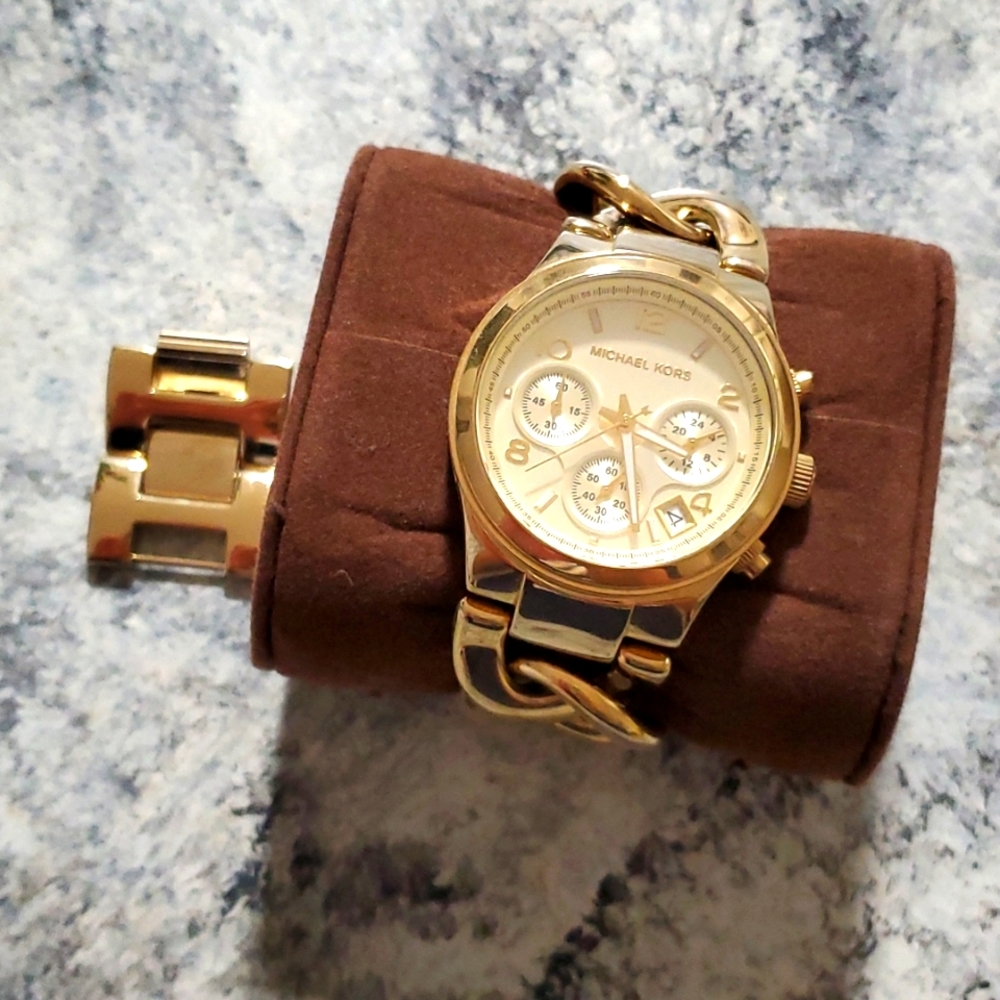 Michael Kors gold chain link watch